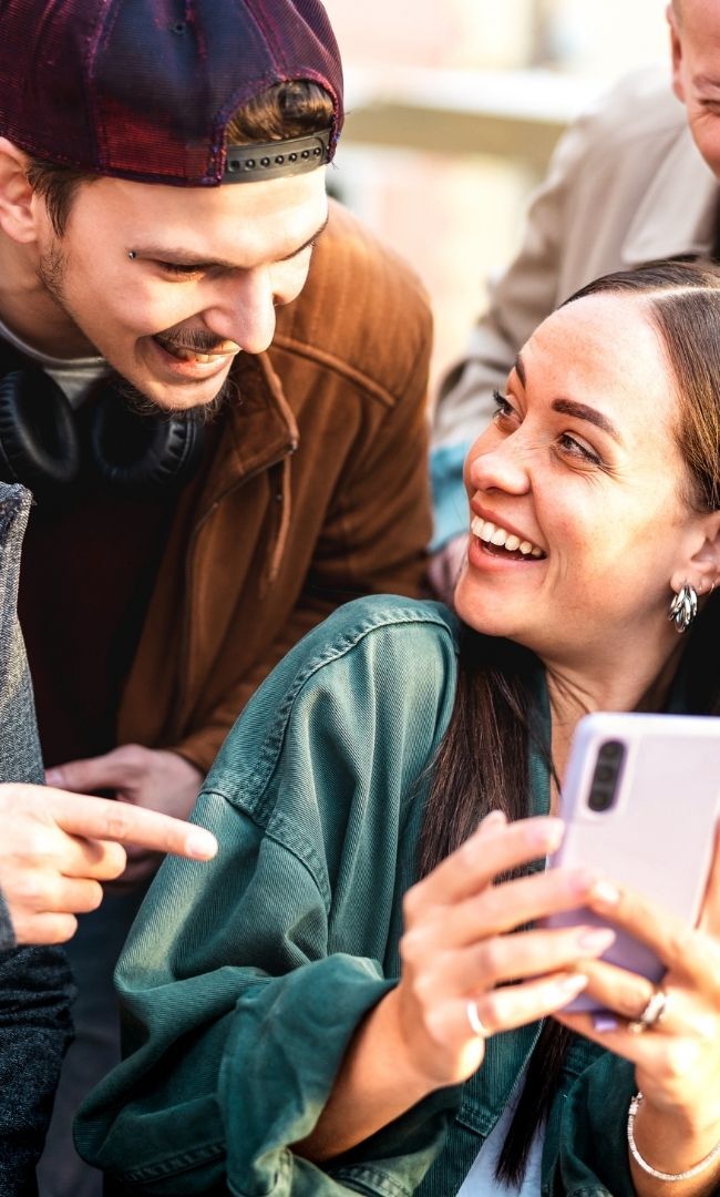 Friends taking a selfie